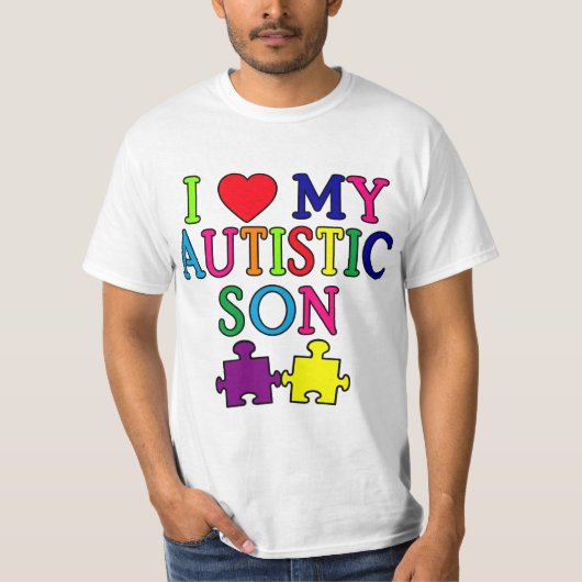 Ik hoor mijn Autististische zoon T-shirt (Voorkant)