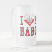 Ik hoor mijn baby matglas bierpul (Voorkant links)
