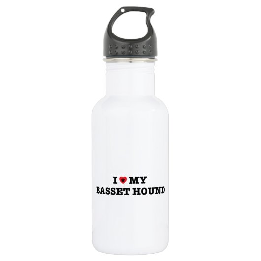Ik hoor mijn Basset Hond Waterfles (Voorkant)