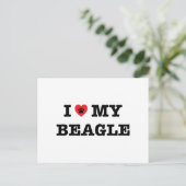Ik hoor mijn beagle Briefkaart (Staand voorkant)