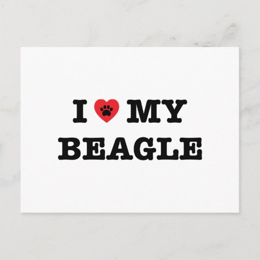 Ik hoor mijn beagle Briefkaart (Voorkant)