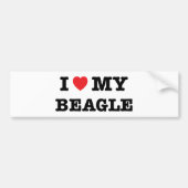 Ik hoor mijn beagle Bumpersticker (Voorkant)