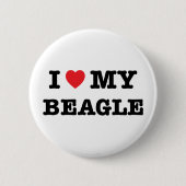Ik hoor mijn beagle Button (Voorkant)