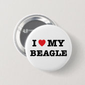 Ik hoor mijn beagle Button (Voorkant /achterkant)