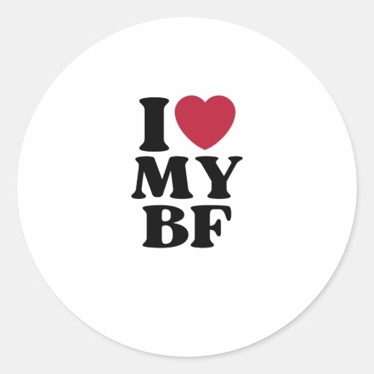 Ik hoor mijn BF Boyvriend Ronde Sticker (Voorkant)
