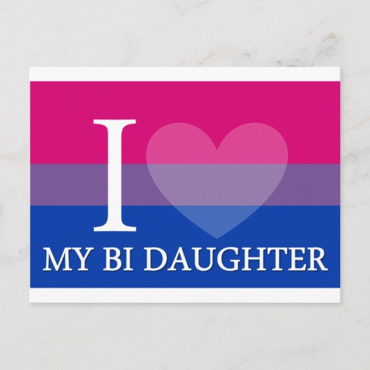 Ik hoor mijn Bi Daughter Briefkaart (Voorkant)