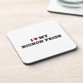 Ik hoor mijn Bichon Frise Bier Onderzetter (Linkerzijde)