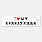 Ik hoor mijn Bichon Frise Bumpersticker (Voorkant)