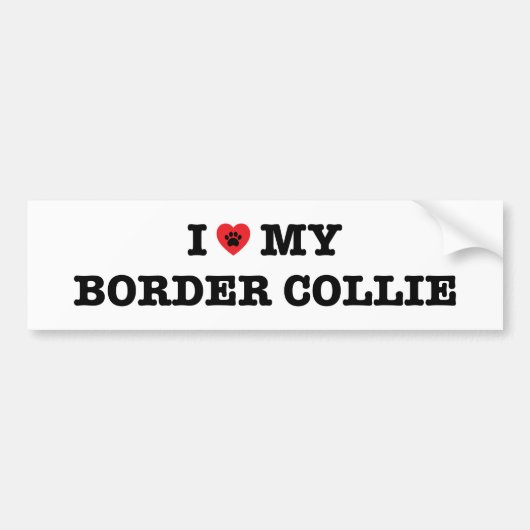 Ik hoor mijn Border Collie Bumpersticker (Voorkant)