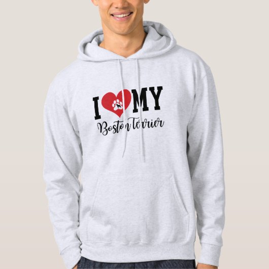 Ik hoor mijn Boston Terrier Hoodie (Voorkant)