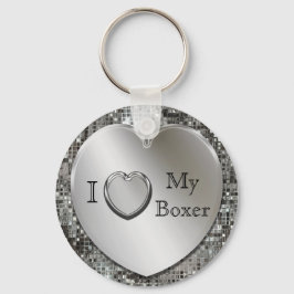 Ik hoor mijn Boxer Heart Keychain