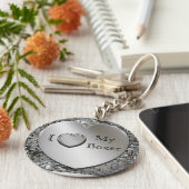 Ik hoor mijn Boxer Heart Keychain (Zijkant)
