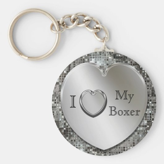Ik hoor mijn Boxer Heart Keychain (Voorkant)
