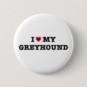 Ik hoor mijn Button Greyhound