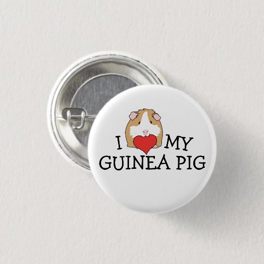 Ik hoor mijn Button van de Guinese varkensstapel (Voorkant /achterkant)