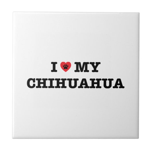 Ik hoor mijn Chihuahua Tegeltje (Voorkant)