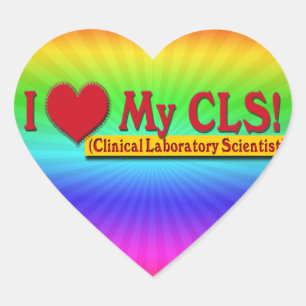 Ik hoor mijn CLS LAB WETENSCHAPPELIJK Hart Sticker