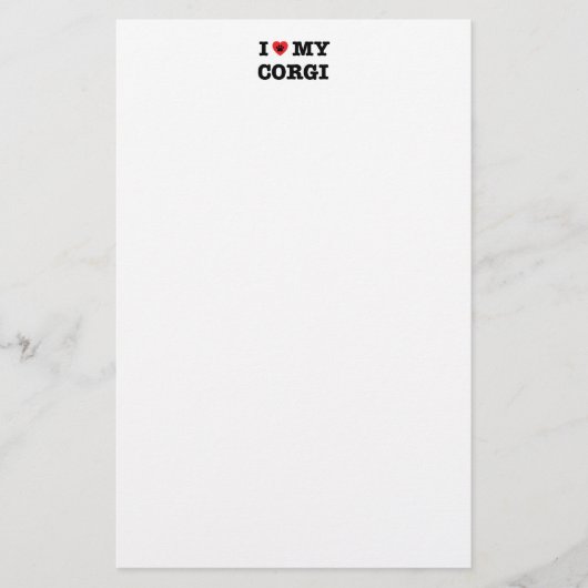 Ik hoor mijn Corgi Briefpapier (Voorkant)