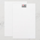 Ik hoor mijn Corgi Briefpapier (Voorkant / Achterkant)