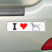 Ik hoor mijn Dalmatische Bumpersticker (Op auto)