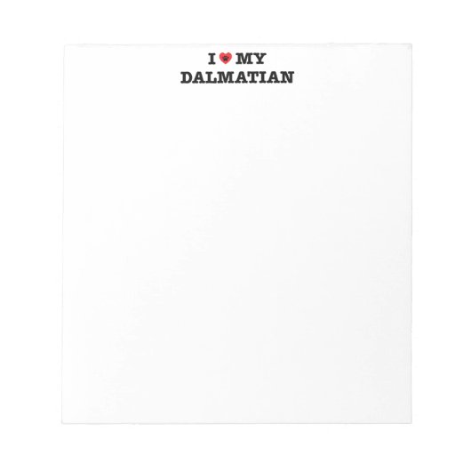 Ik hoor mijn Dalmatische Notitieblok (Voorkant)