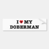 Ik hoor mijn Doberman Bumpersticker (Voorkant)
