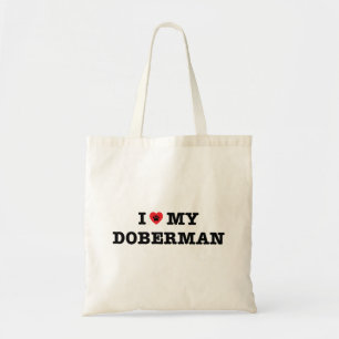 Ik hoor mijn Doberman Canvas tas