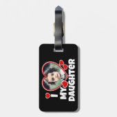 Ik hoor mijn dochter persoonlijke foto bagagelabel (Achterkant verticaal)