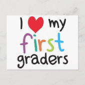 Ik hoor mijn eerste klas leraarsliefde briefkaart (Voorkant)
