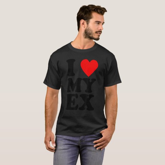 Ik hoor mijn ex-hart boyvriendin Vriendin Hum T-shirt (Voorkant volledig)