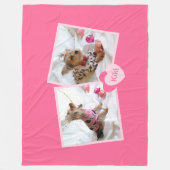 Ik hoor mijn foto's roze fleece deken (Voorkant)