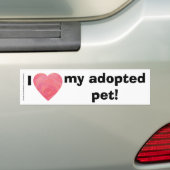 Ik hoor mijn geadopteerde Bumpersticker (Op auto)