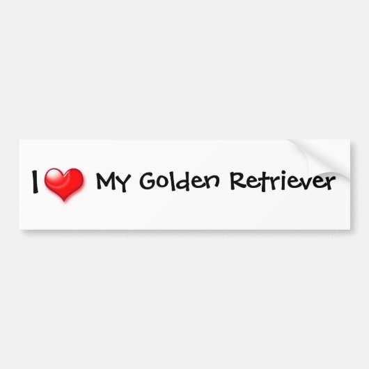 Ik hoor mijn Golden Retriever Bumpersticker (Voorkant)