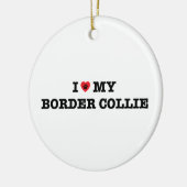 Ik hoor mijn grenscollie keramisch ornament (Links)