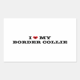 Ik hoor mijn grenscollie rechthoekige sticker