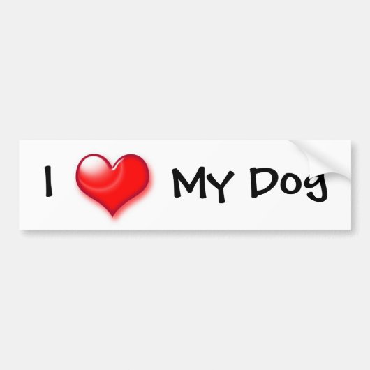 Ik hoor mijn hond bumpersticker (Voorkant)
