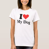 Ik hoor mijn hond t-shirt (Voorkant)