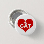 Ik hoor mijn kat-Button Ronde Button 3,2 Cm (Voorkant /achterkant)