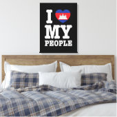 Ik hoor mijn Khmer-mensen Canvas Afdruk (Insitu (Slaapkamer))