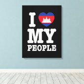 Ik hoor mijn Khmer-mensen Canvas Afdruk (Insitu (Houten vloer))