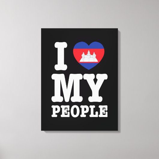 Ik hoor mijn Khmer-mensen Canvas Afdruk (Voorkant)