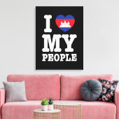 Ik hoor mijn Khmer-mensen Canvas Afdruk (Insitu (Woonkamer))