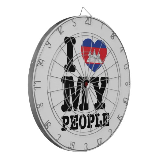 Ik hoor mijn Khmer-mensen Dartbord (Voorkant Links)