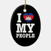 Ik hoor mijn Khmer-mensen Keramisch Ornament (Voorkant)