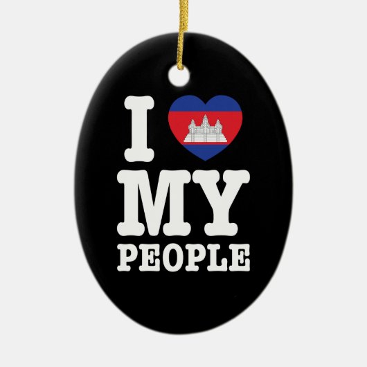 Ik hoor mijn Khmer-mensen Keramisch Ornament (Voorkant)