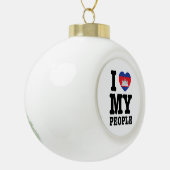 Ik hoor mijn Khmer-mensen Keramische Bal Ornament (Links)
