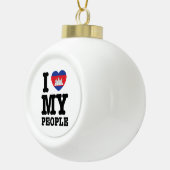 Ik hoor mijn Khmer-mensen Keramische Bal Ornament (Rechts)