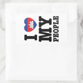 Ik hoor mijn Khmer-mensen Rechthoekige Sticker (Tas)