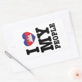 Ik hoor mijn Khmer-mensen Rechthoekige Sticker (Envelop)