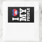 Ik hoor mijn Khmer-mensen Rechthoekige Sticker (Tas)